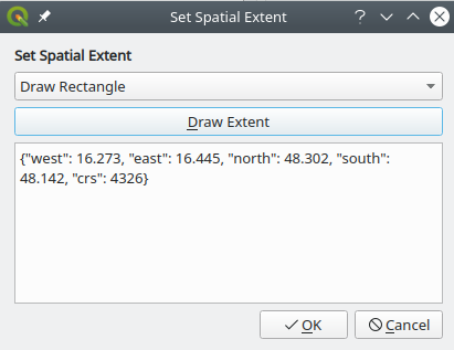 QGIS Edit spatial extent